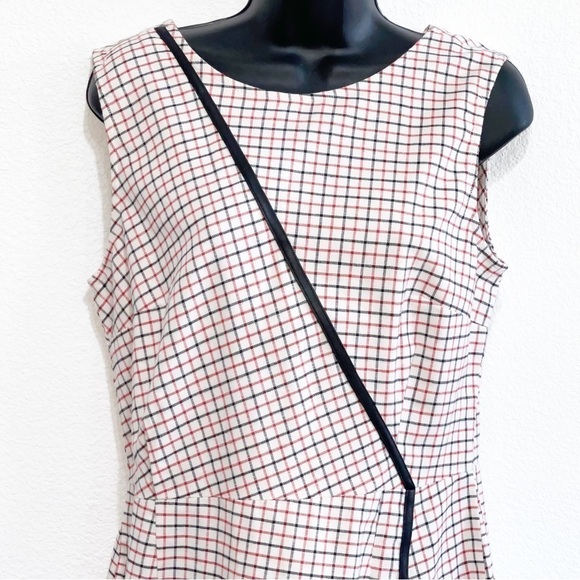 NWT Band of Outsiders Woman Ivory and Multi Color Checker Pattern Dress S - Picture 2 of 16